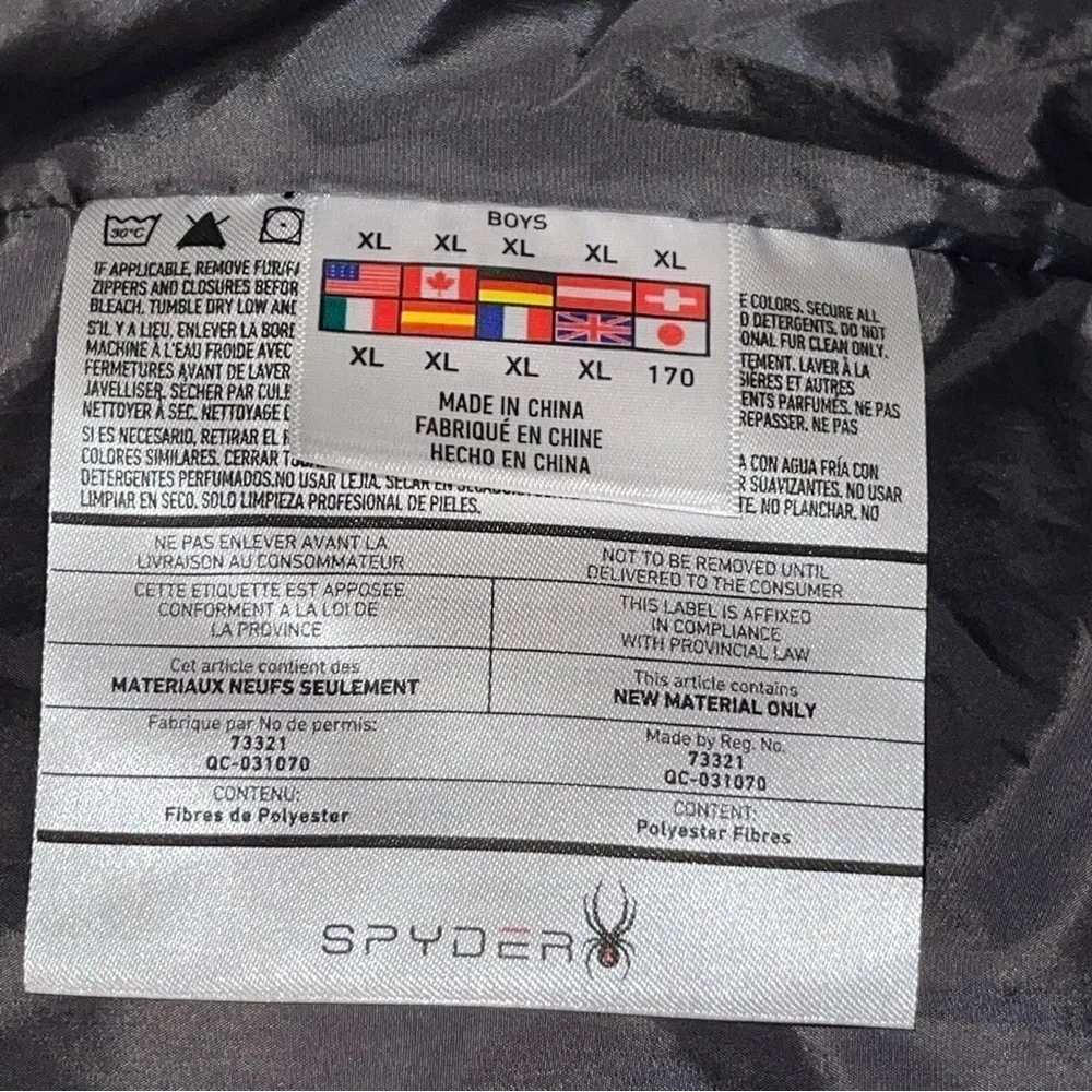Spyder Boys Jacket Size XL